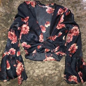 Floral tie top